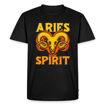 Aries Fire Spirit - Men's Premium Organic T-Shirt - black - Front - Nico (187cm)