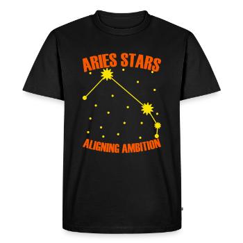 Astrologie Bélier - T-shirt Premium bio Homme - noir - Devant - Nico (187cm)