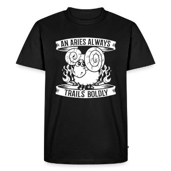 Aries Horoscope Zodiac Zodiac Aries - Men's Premium Organic T-Shirt - black - Front - Nico (187cm)