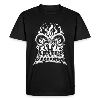 Aries Fire Spirit - Men's Premium Organic T-Shirt - black - Front - Nico (187cm)