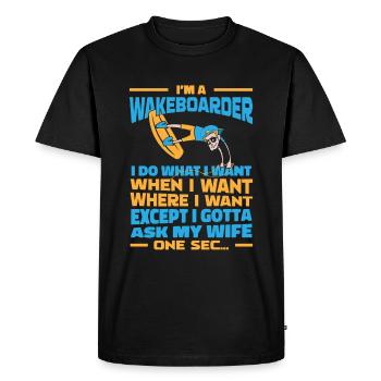 Wakeboard Wakeboarder - T-shirt Premium bio Homme - noir - Devant - Nico (187cm)