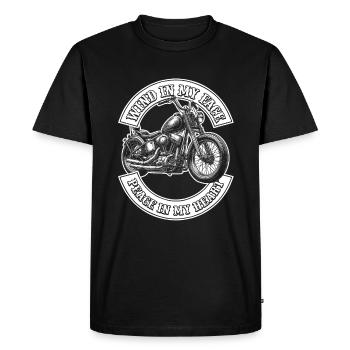 Motorrad Biker Moto Moto Thérapie - T-shirt Premium bio Homme - noir - Devant - Nico (187cm)