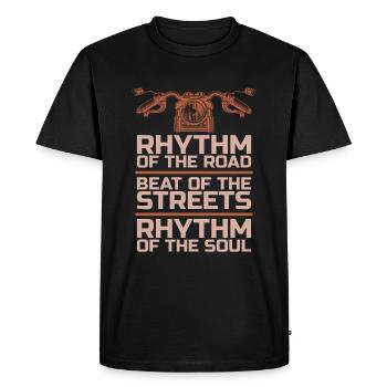 Moto Motard Motard - T-shirt Premium bio Homme - noir - Devant - Nico (187cm)