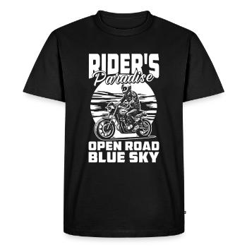 Moto Motard Motard - T-shirt Premium bio Homme - noir - Devant - Nico (187cm)