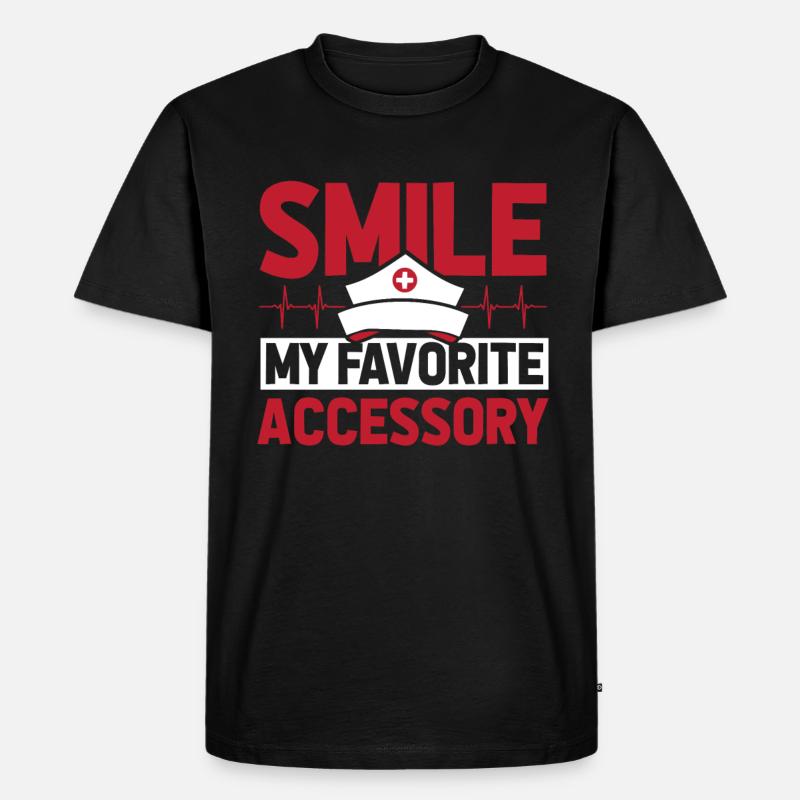 Krankenschwester - Männer Premium Bio T-Shirt - Schwarz