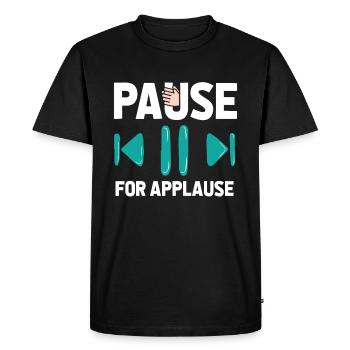Gamer Gaming Game Pause - Men's Premium Organic T-Shirt - black - Front - Nico (187cm)