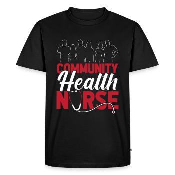 Nurse People Community Health Nurse - Men's Premium Organic T-Shirt - black - Front - Nico (187cm)