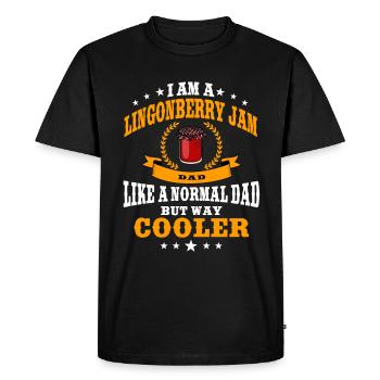 Cranberry Jam Dad - Men's Premium Organic T-Shirt - black - Front - Nico (187cm)