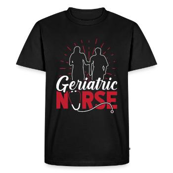 Nurse Old Geriatric Nurse - Men's Premium Organic T-Shirt - black - Front - Nico (187cm)