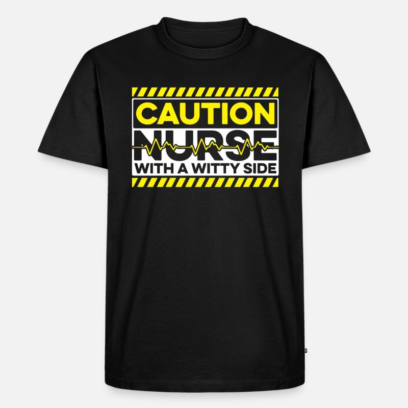 Krankenschwester - Männer Premium Bio T-Shirt - Schwarz