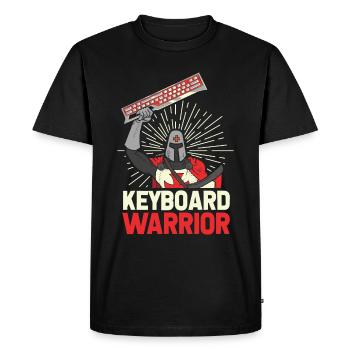 Gamer Gaming Knight Keyboard Sword - Men's Premium Organic T-Shirt - black - Front - Nico (187cm)
