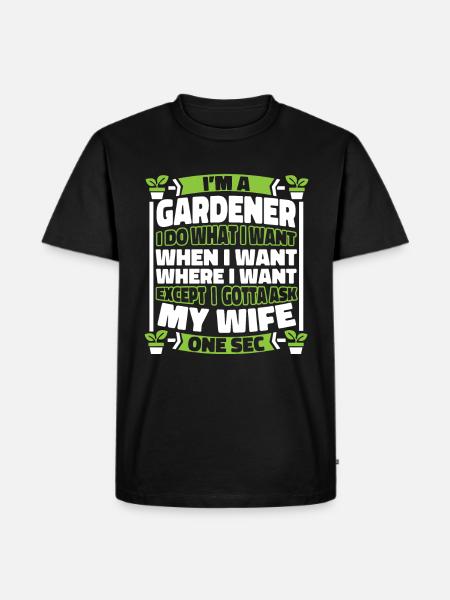 Hobby gardener garden - Men's Premium Organic T-Shirt - black