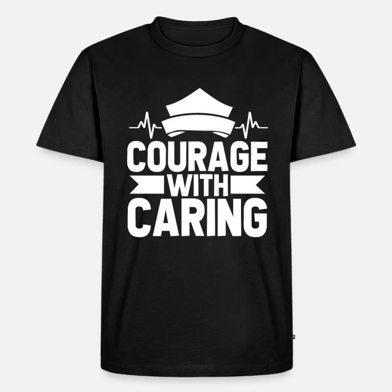 Krankenschwester - Männer Premium Bio T-Shirt - Schwarz