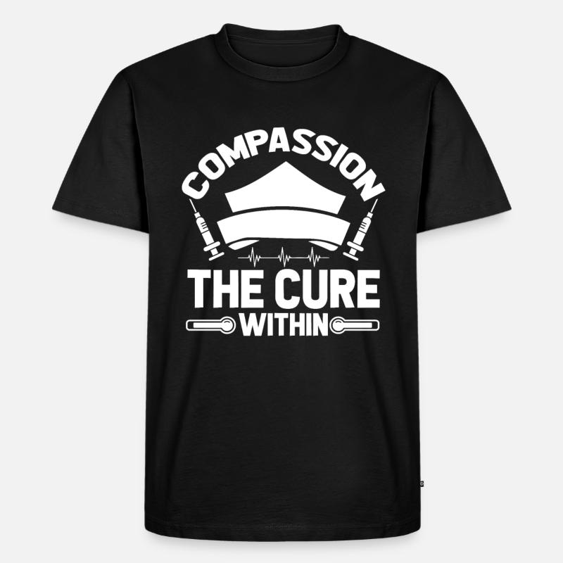 Krankenschwester - Männer Premium Bio T-Shirt - Schwarz