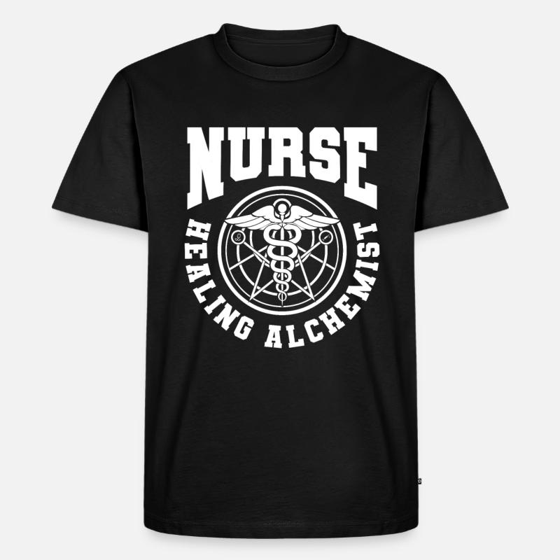 Krankenschwester Alchimie - Männer Premium Bio T-Shirt - Schwarz