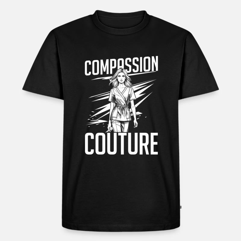 Krankenschwester Mode - Männer Premium Bio T-Shirt - Schwarz