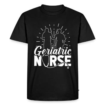 Nurse Old Geriatric Nurse - Men's Premium Organic T-Shirt - black - Front - Nico (187cm)