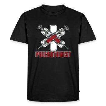 Nurse Phlebotomist - Men's Premium Organic T-Shirt - black - Front - Nico (187cm)