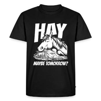 Sports équestres équestres à cheval - T-shirt Premium bio Homme - noir - Devant - Nico (187cm)