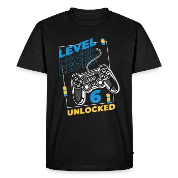 Gamer Gaming Niveau 6 Débloqué - T-shirt Premium bio Homme - noir - Devant - Nico (187cm)