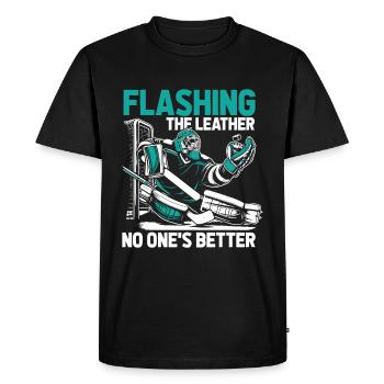 Hockey sur glace Gardien de but Gant de gardien de but - T-shirt Premium bio Homme - noir - Devant - Nico (187cm)