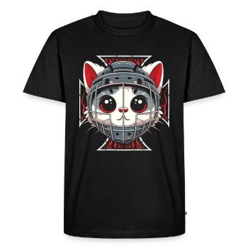 Masque de hockey sur glace Gardien de but Cats - T-shirt Premium bio Homme - noir - Devant - Nico (187cm)
