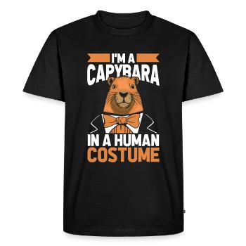 Déguisement Capybara Capybara - T-shirt Premium bio Homme - noir - Devant - Nico (187cm)