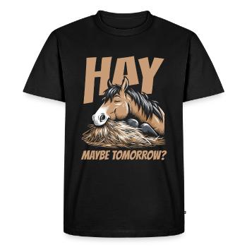 Sports équestres équestres à cheval - T-shirt Premium bio Homme - noir - Devant - Nico (187cm)