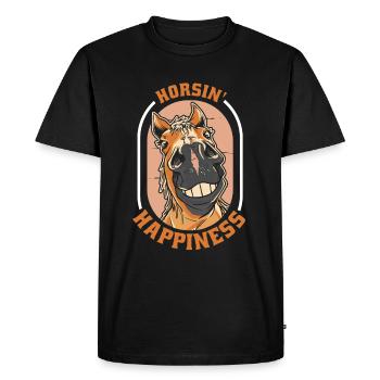 Sports équestres équestres à cheval - T-shirt Premium bio Homme - noir - Devant - Nico (187cm)