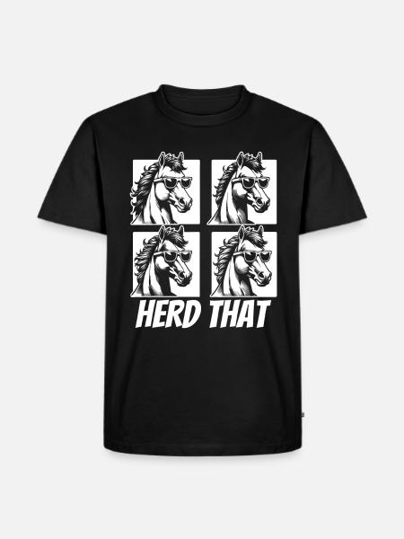 Pferd Reitsport - Männer Premium Bio T-Shirt - Schwarz