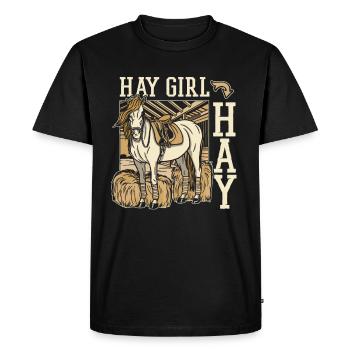Sports équestres équestres à cheval - T-shirt Premium bio Homme - noir - Devant - Nico (187cm)