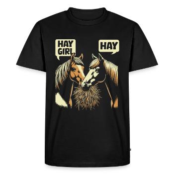 Sports équestres équestres à cheval - T-shirt Premium bio Homme - noir - Devant - Nico (187cm)