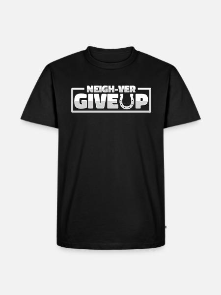 Horse Equestrian Motivating - Men's Premium Organic T-Shirt - black