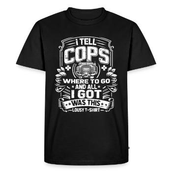 Centre d’opérations du centre de contrôle des appels d’urgence - T-shirt Premium bio Homme - noir - Devant - Nico (187cm)