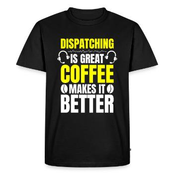 Emergency Call Control Center Operations Center - Men's Premium Organic T-Shirt - black - Front - Nico (187cm)