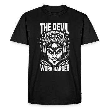 Centre d’opérations du centre de contrôle des appels d’urgence - T-shirt Premium bio Homme - noir - Devant - Nico (187cm)