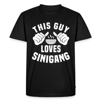 Ce mec adore Sinigang - T-shirt Premium bio Homme - noir - Devant - Nico (187cm)