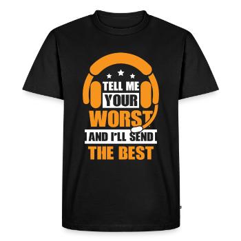 Emergency Call Control Center Operations Center - Men's Premium Organic T-Shirt - black - Front - Nico (187cm)