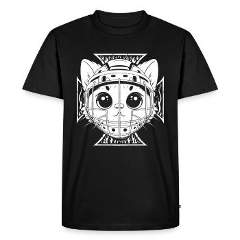 Masque de hockey sur glace Gardien de but Cats - T-shirt Premium bio Homme - noir - Devant - Nico (187cm)