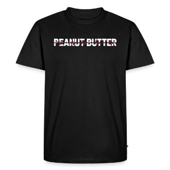 Peanut Butter Ekg Heartbeat - Men's Premium Organic T-Shirt - black - Front - Nico (187cm)