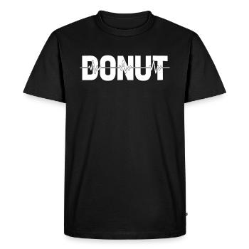 Donut Ekg Heartbeat - T-shirt Premium bio Homme - noir - Devant - Nico (187cm)