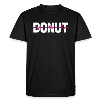 Donut Ekg Heartbeat - T-shirt Premium bio Homme - noir - Devant - Nico (187cm)
