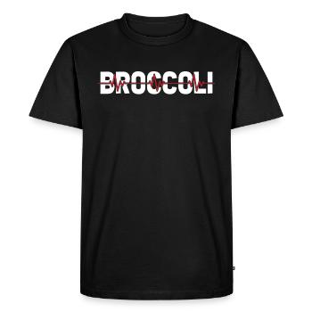 Broccoli Ekg Heartbeat - Men's Premium Organic T-Shirt - black - Front - Nico (187cm)