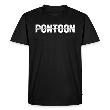 Bateau ponton Ekg Heartbeat - T-shirt Premium bio Homme - noir - Devant - Nico (187cm)