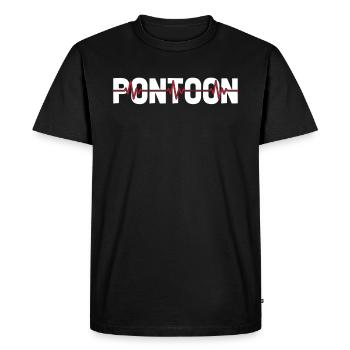 Bateau ponton Ekg Heartbeat - T-shirt Premium bio Homme - noir - Devant - Nico (187cm)