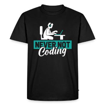 Developer, Coder, Programmer - Men's Premium Organic T-Shirt - black - Front - Nico (187cm)