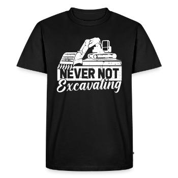 Excavator Driver - Men's Premium Organic T-Shirt - black - Front - Nico (187cm)