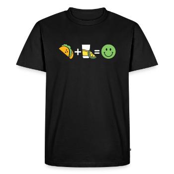 Tacos - T-shirt Premium bio Homme - noir - Devant - Nico (187cm)