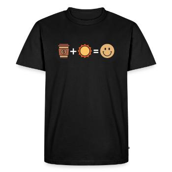 Café Café - T-shirt Premium bio Homme - noir - Devant - Nico (187cm)