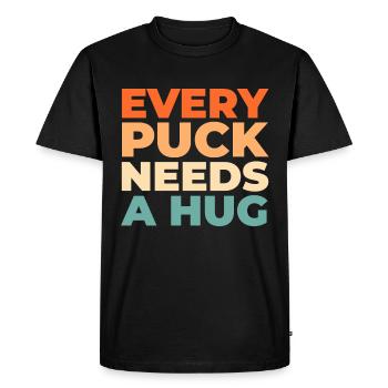 Hockey sur glace gardien de but Puck de gardien de but - T-shirt Premium bio Homme - noir - Devant - Nico (187cm)